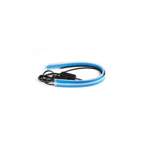 Set 2 benzi Led DRL strip cu lumina alba si functie de semnalizare dinamica galbena 12V, 60cm Cod: HH-DRLDD-WY01 - Img 1