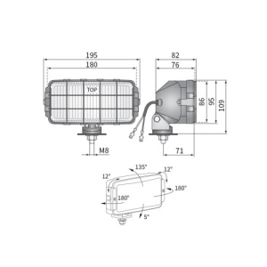 Set 2 proiectoare 180X86, faza lunga cu grila, Cod:06525/HP2.11047 Wesem - Img 3
