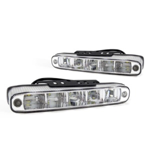 Set 2 proiectoare DRL 12/24V, 5 LED-uri, DRL506HP Amio Cod: 01522 - Img 2