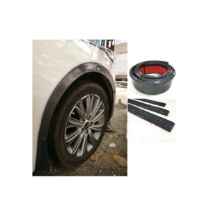 Set 4 ornamente protectie aripa din cauciuc 1,6mx3cm culoare Carbon Cod: FS-7013 - Img 3