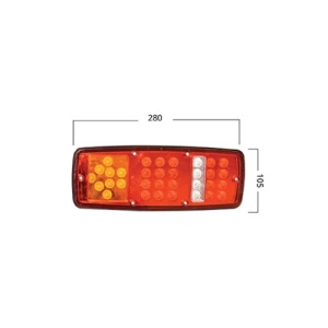 Set lampi spate camion cu LED 280x105, 24V Breckner Germany Cod: BK69108 - Img 3