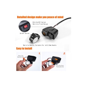 Voltmetru moto 12V cu termometru si mufa USB Cod: MC036 - Img 3