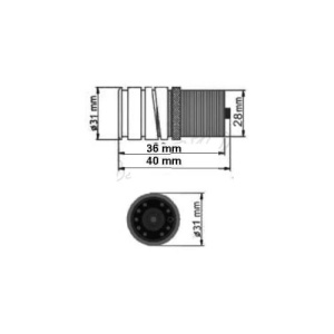 Camera marsarier / fata 12V Cod: 587IR-NTSC - Img 2
