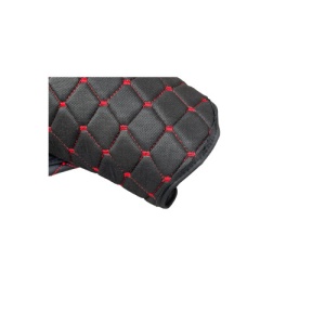 Covor auto imitatie piele dedicat Camion DAF XF 106 cutie automata Negru/Rosu Cod:LUX-533 - Img 2