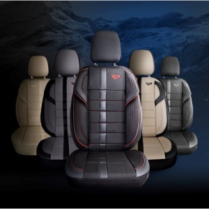 Huse scaune auto universale Premium PANDA ULUDAG Culoarea: Bej + Negru - Img 1