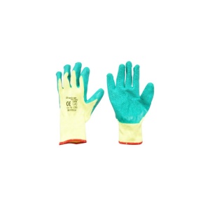 Manusi de lucru din bumbac latex galben-verde marimea 10 Breckner Germany Cod: BK90004 - Img 1
