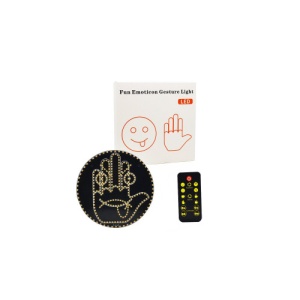 Panou LED tip emoticon zambaret , programabil, cu afisaje personalizabile controlate din telecomanda 12 gesturi Cod: FS-1804 - Img 1