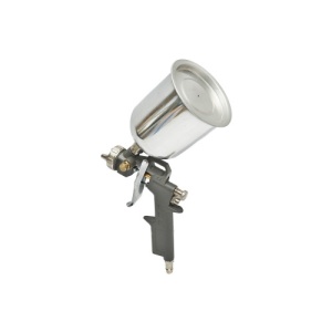 Pistol de vopsit cu aer comprimat 0.6L, cupa din inox in partea de sus, duza 1.5mm Cod: BK79598 - Img 1