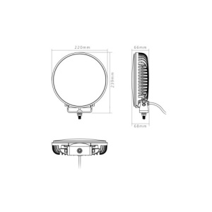 Proiector LED HL-2007DRL 12-24V cu lumina de zi - Img 3