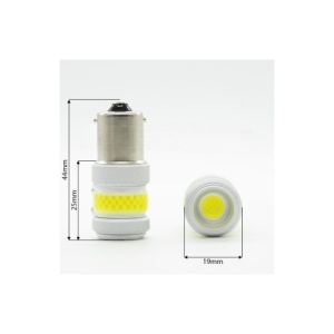 Set 2 becuri o faza BA15S P21W T.V. LED COB 12W PREMIUM Cod: W3-BA15S-W-EK - Img 2