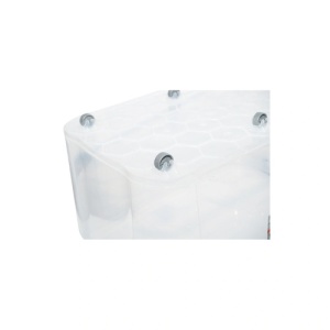 Cutie depozitare 50L cu capac si roti din plastic transparenta Cod:DISLK04 - Img 2