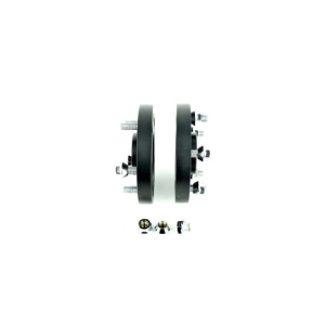 Distantier jante auto 4x108 de 20mm 63.3mm Negru / prindere dubla / prezoane incluse - Img 1