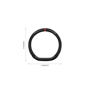 Husa volan sport tesit imitatie piele si carbon, marime M Cod: FX97 - Img 2