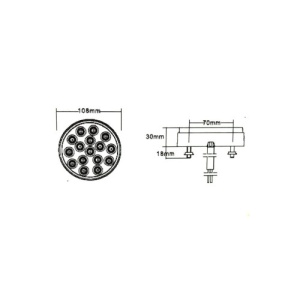 Lampa SMD Lumina Rosie 12v-24V Rezistenta la apa: IP66 Cod: 6004-1 - Img 2