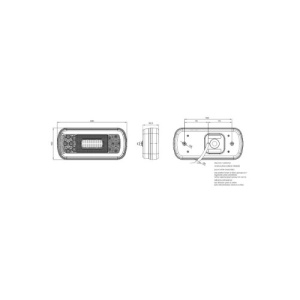 Lampa spate 220x100, 6 functii, cu mers inapoi si numar, LED, Fristom Cod: FT-130 COF - Img 2