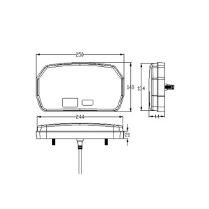 Lampa spate 240x130, LED, 5 functii, cu mers inapoi Cod: SL-5039 - Img 2