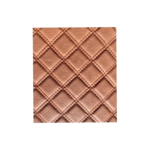 Material imitatie piele tapiterie romb cu gaurele maro /cusatura maro Cod: Y02MM - Img 1