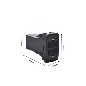 Mufa USB 12-24V pentru bord cu capac din cauciuc Cod: 01 - Img 4
