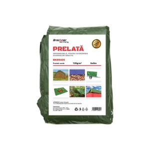 Prelata cu ochiuri de prindere 120g/m2 verde 6x8m Breckner Germany Cod: BK89405 - Img 1