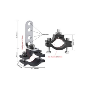 Set 2 suporti proiectoare LED universal pentru prindere de rollbar sau bullbar Cod: TY021 - Img 4