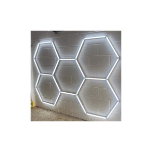 Set lumini LED hexagonale 168W 6000K alb rece pentru tavan atelier sau garaj Cod: HEX3 - Img 1