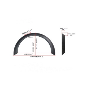 Set protectie aripa universal Overfender culoare Negru Mat Cod: HH-UNIV-033 - Img 4