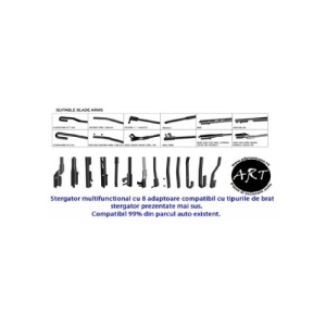 Stergator universal plat LUX cu 7 adaptoare compatibil cu majoritatea autoturismelor - Img 3