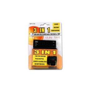 Voltmetru 3 in1 12-24V cu ceas si termometru Cod: FS-6146 - Img 6