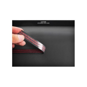 Banda autoadeziva imitatie piele culoare negru diverse cusaturi lungime 2m Cod: BAC2 - Img 8