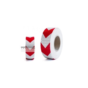 Banda reflectorizanta culoare Alba sageata Rosie 5cmx25m Cod: 06R/W - Img 2