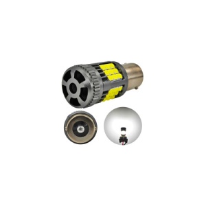 Bec auto o faza BA15S 3030 36SMD 30W CANBUS cu ventilator, 12Vâ€“24V, nonpolar, lumina alba 3000 lm Cod: JSUN58 - Img 3