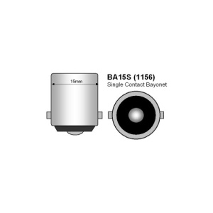 Bec cireasa 3W COB BA15S lumina galbena 12V ( Tip vechi SIMETRIC ) Cod:56266Y-12V - Img 2