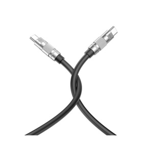 Cablu silicon pentru incarcare 60W Quick Charge si transfer date Type-C la Type-C Cod: XO-NBQ228B - Img 1