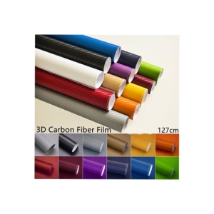 Folie carbon 3D culoare Albastra latime 1.27mx1m - Img 2