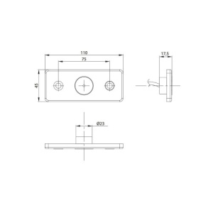 Lampa gabarit LED, Galbena 12-24V Fristom Cod: MD-013Z - Img 2