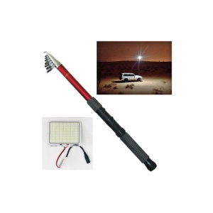Lampa LED extensibila 4.5m, 200w 15000lm, lumina alba 6000k si telecomanda - Img 1