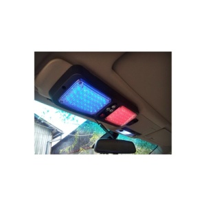 Lampa Led parasolar stroboscopica 12V lumina Rosie-Albastra Cod: 113A - Img 4