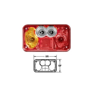 Lampa stop camion remorca cu bec si cablaj 5 functii Cod: 2009 - Img 3