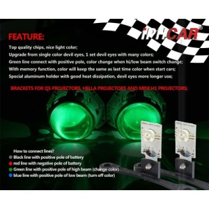 Led devil eyes RGB pentru lupe far 12V Cod:OSR-RGB-01 - Img 1