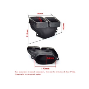 Ornament de toba compatibil Mercedes AMG GLC , GLE, Clasa C W205 W206,Clasa E,Clasa S -Carbon Lucios Cod:TY-H107 - Img 4