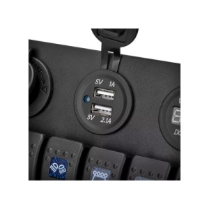Panou cu voltmetru, USB, prizÄƒ 12V È™i 6 Ã®ntrerupÄƒtoare Cod: SP10 - Img 4