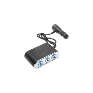 Prelungitor bricheta auto tripla 12/24V cu intrerupator individual si 1 port USB Cod: BK90939 - Img 1