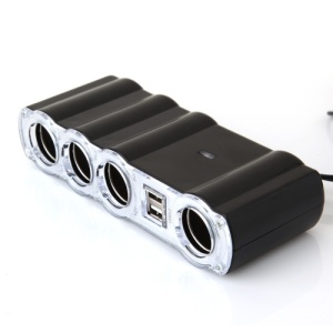 Prelungitor priza 4 cai auto si 2 USB WF4008 - Img 2