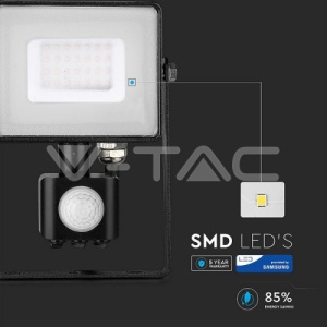 Proiector LED 30W Senzor SAMSUNG Cip Cut-OFF Function Corp Negru 4000K COD: 461 - Img 4