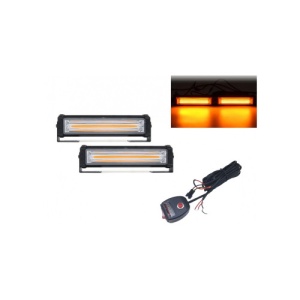Set 2 proiectoare cu functie stroboscopica Lumina Portocalie 12-24V Cod: 206-2C - Img 1