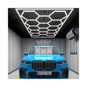Set lumini LED hexagonale 615W 6000K alb rece pentru tavan garaj/atelier/showroom Cod: HEX1 - Img 2