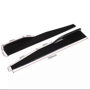 Set prelungiri ornament praguri laterale tuning / Lungime: 74,5 cm / Culoare: negru lucios Cod: PRG1011-745 - Img 4