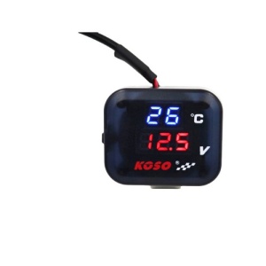 Termometru 4 in1 + mufa bord incarcator USB 3A + voltmetru 12V Cod: DS4030 - Img 2