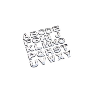 Abtibilduri Cromate: Litere, Cifre si Semne cu Efect 3D - Img 2