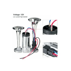 Claxon cu 2 goarne si compresor 12V Cod: CA618 - Img 1